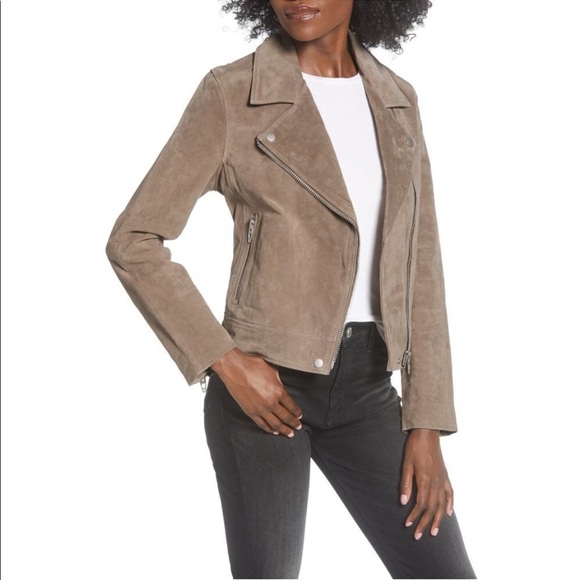 Blank NYC Jackets & Blazers - NWT BLANKNYC Suede Sand Beige Moto Jacket Size XL